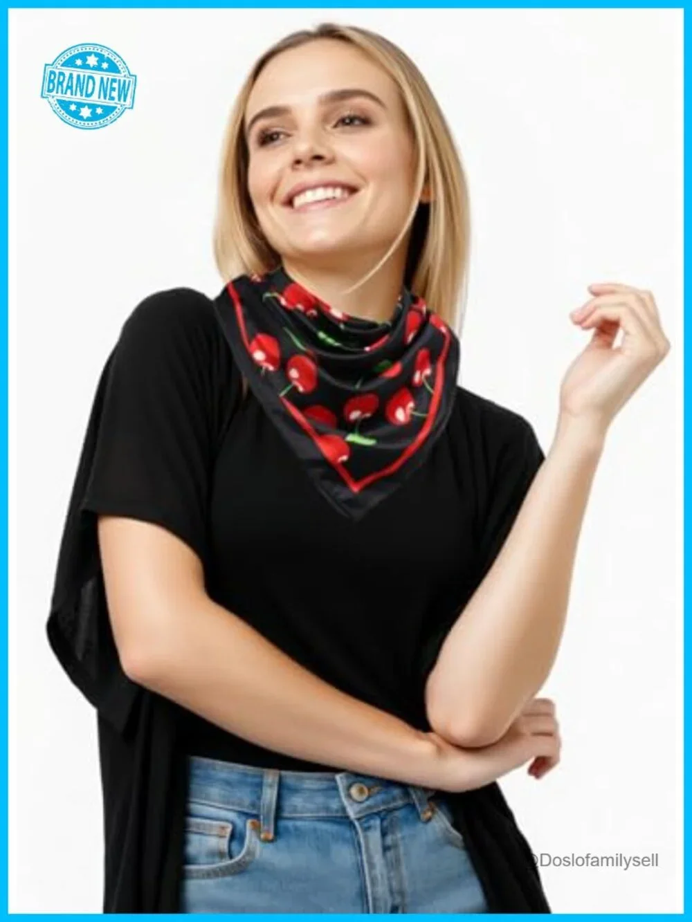 Women's Silk Feeling Satin Head Scarf Bandana for Hair Wrapping & Neck Tie